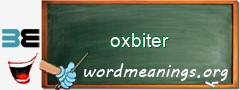 WordMeaning blackboard for oxbiter